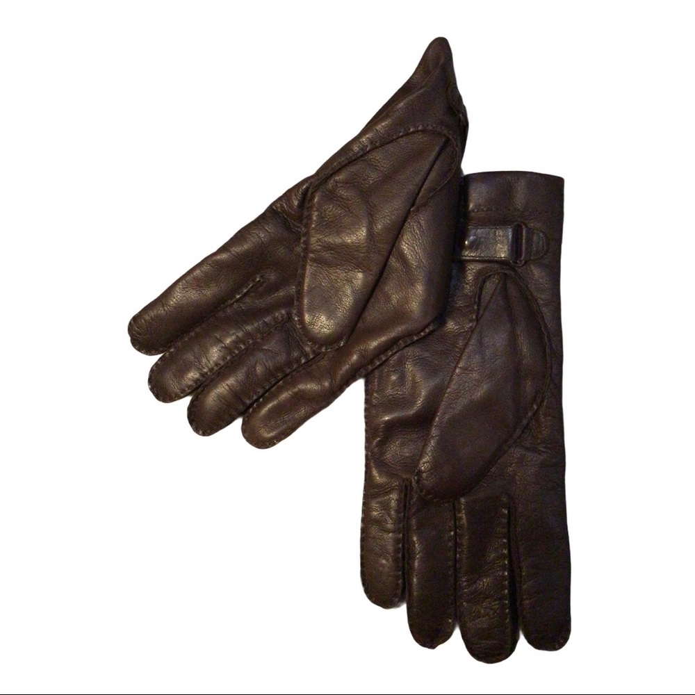Vintage Wathne Leather Cashmere Men’s Gloves Sz 11 - Picture 3 of 11